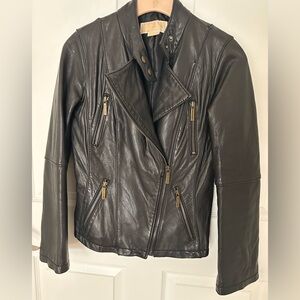 MICHAEL KORS BIKER LEATHER JACKET
